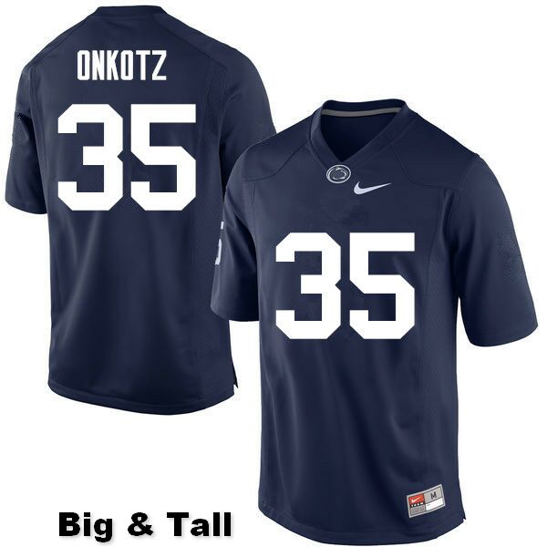 NCAA Nike Men's Penn State Nittany Lions Dennis Onkotz #35 College Football Authentic Big & Tall Navy Stitched Jersey RTA0498DF